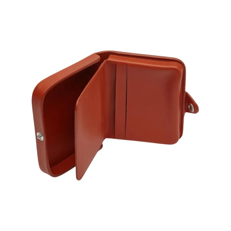 FERRAGAMO Calfskin Wallets Coin Purses Men's Red Clay-5