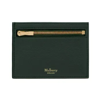 Mulberry Grain Cow Leather Card Holder Trumpets Women's Mulberry Green