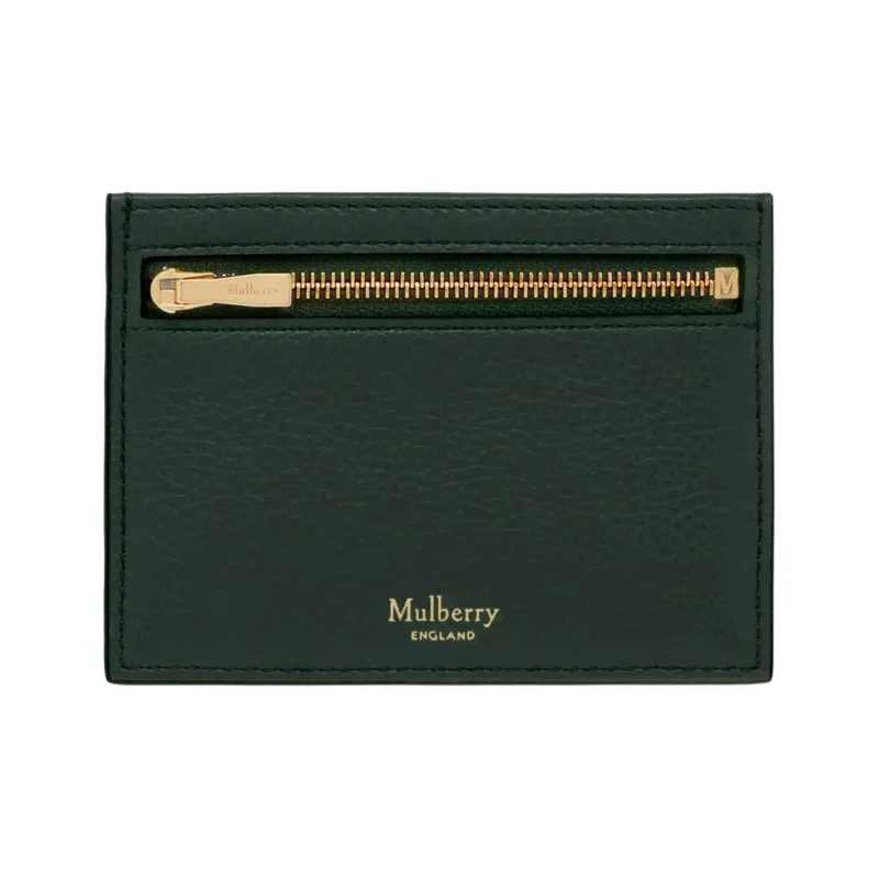 Mulberry Grain Cow Leather Card Holder Trumpets Women's Mulberry Green-0
