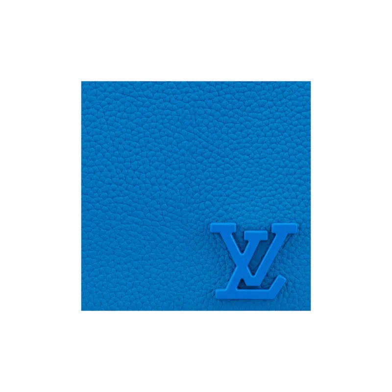 LOUIS VUITTON Cow Leather Wallet Men's Bright Blue-5