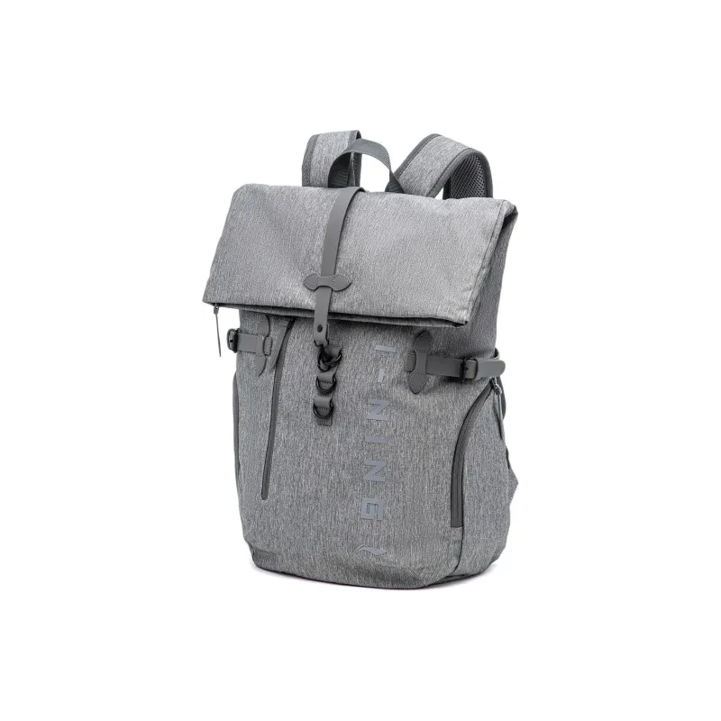 LiNing Sports Life Collection Polyester Backpack Regular Unisex Ultimate Gray-1