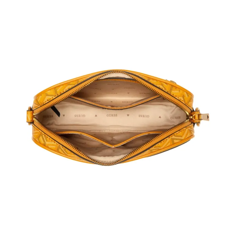 GUESS Artificial Leather Camera Bags Shoulder Bags Unisex Yellow-3
