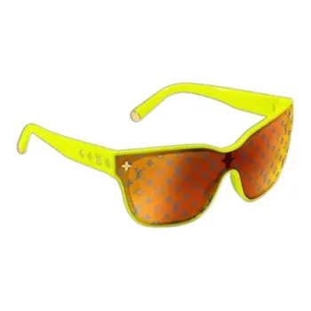 LOUIS VUITTON Nylon Injection Molded Square Sunglasses Women's Yellow