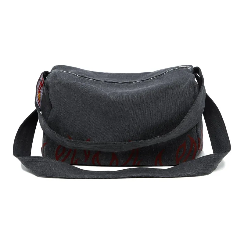 LiNing OG_SLICK Collaboration Cotton Shoulder Bag Crossbody Bag Unisex Black-3