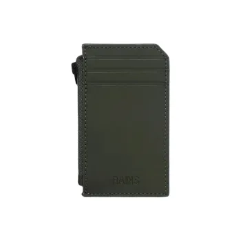 Rains Polyurethane Card Holder Wallet Regular Unisex Green