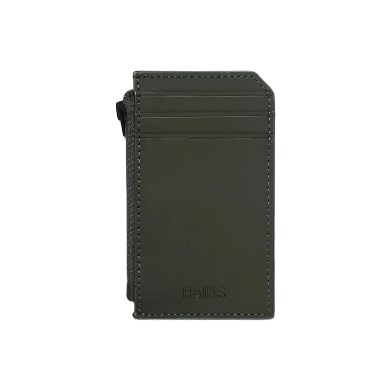 Rains Polyurethane Card Holder Wallet Regular Unisex Green-0