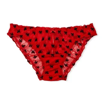 Victoria's Secret Underpants Women's 1 Pack Red Bowknot Print