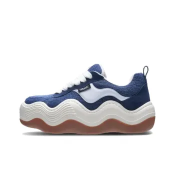 Heyday Slip Resistant Height Increasing Low Top Skateboard Shoes Unisex Blue White