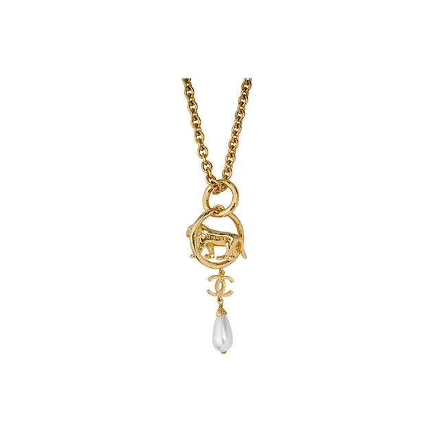 CHANEL Necklaces Women's Gold-2