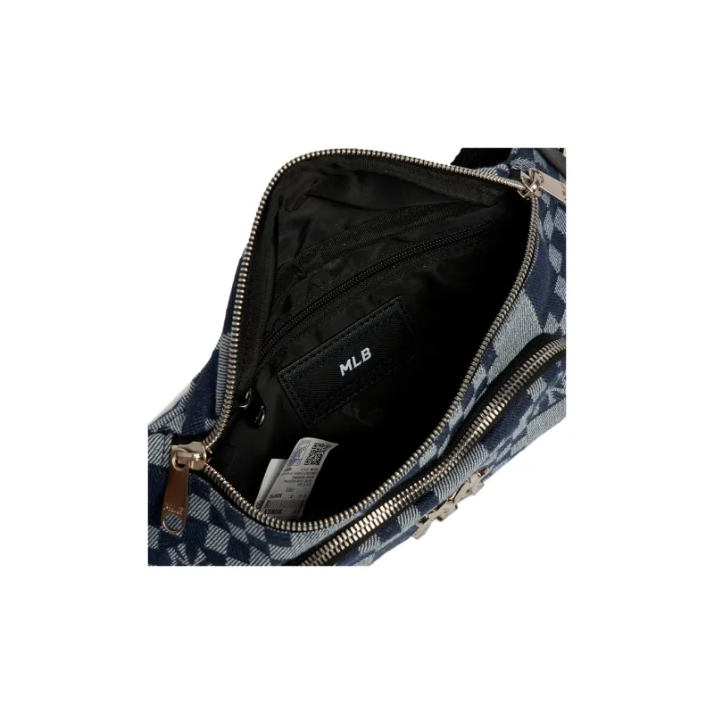 MLB Synthetic Leather Combo Bag Fanny Pack Regular Unisex Denim Blue-3