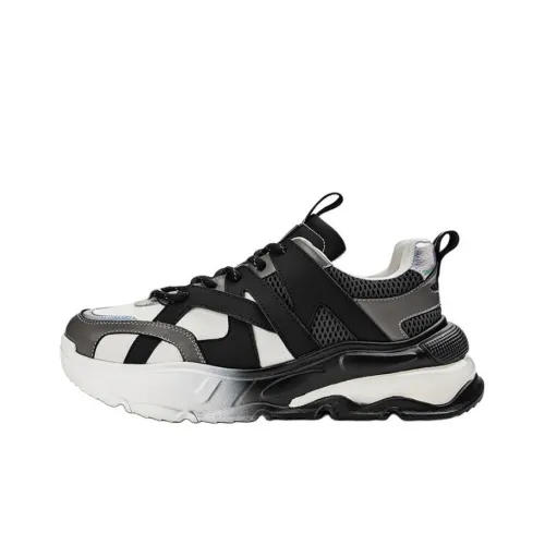 NAUTICA Chunky Sneakers Men Low-Top Black/White/Grey