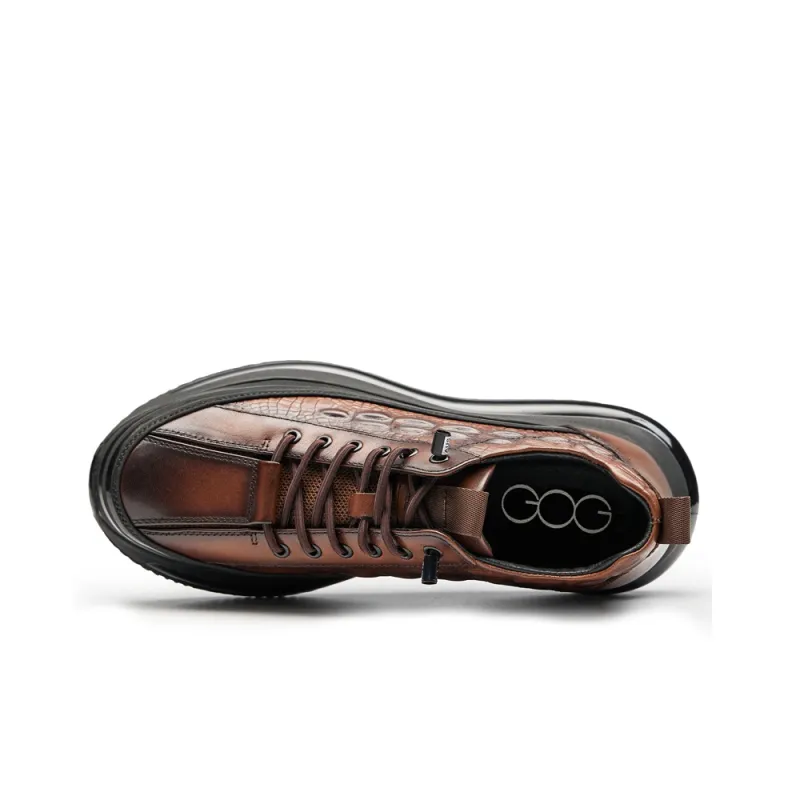 GOG Anti-Slip And Wear-Resistant Height Increasing Low-Top Casual Shoes Men's-5
