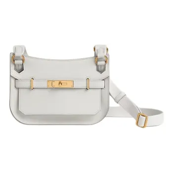 HERMES Jypsiere Evercolor Calfskin Gypsy Bag Crossbody Bag Shoulder Bag Women's White