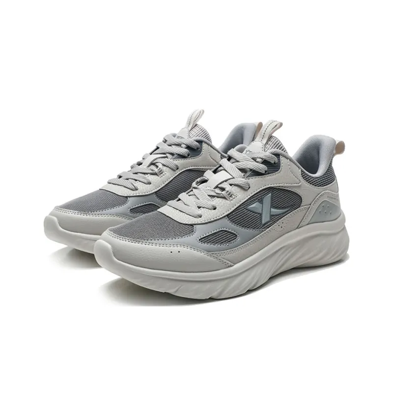 XTEP Running Shoes Men Low Top Dove Gray/Elegant Gray/Smoke Gray-2