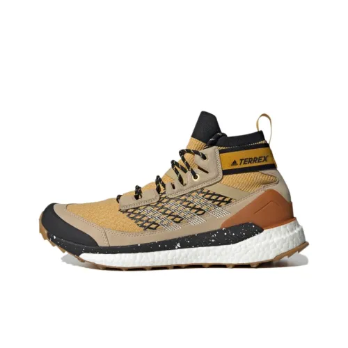 Adidas Terrex Free Hiker Outdoor Shoes Men Mid-Top Yellow/Black