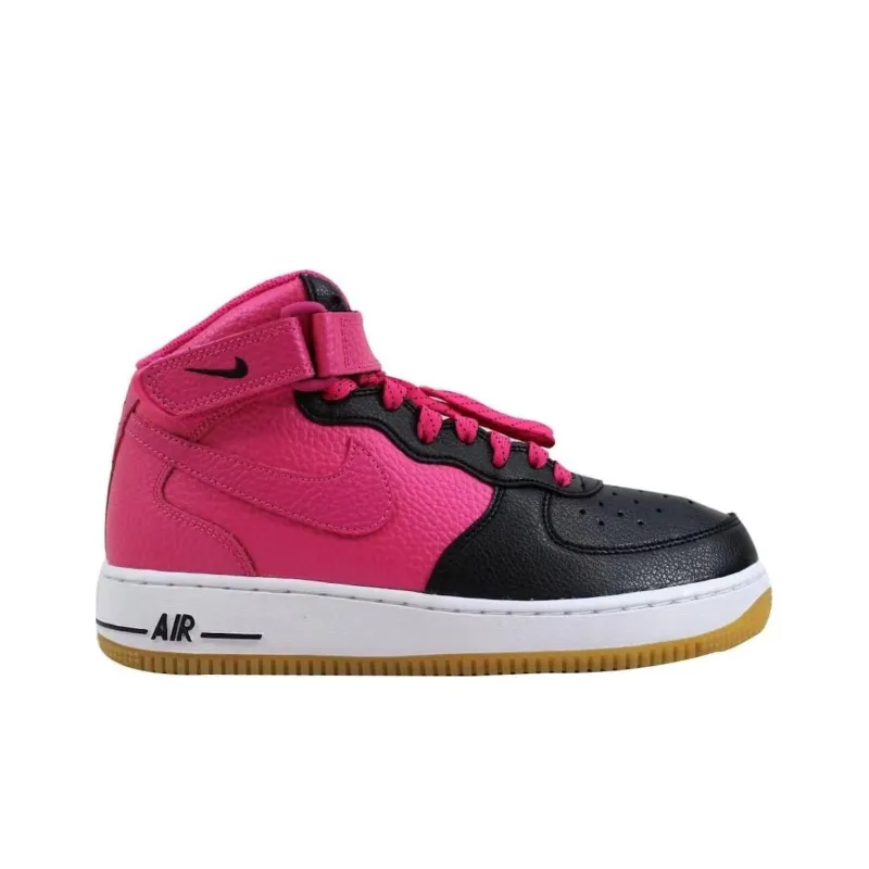 Nike Air Force 1 Mid Black Vivid Pink White GS-1