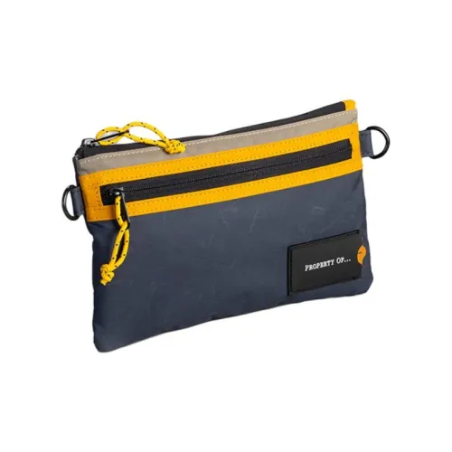 PROPERTY OF Crossbody Bags Khaki With Yellow And Blue Accents