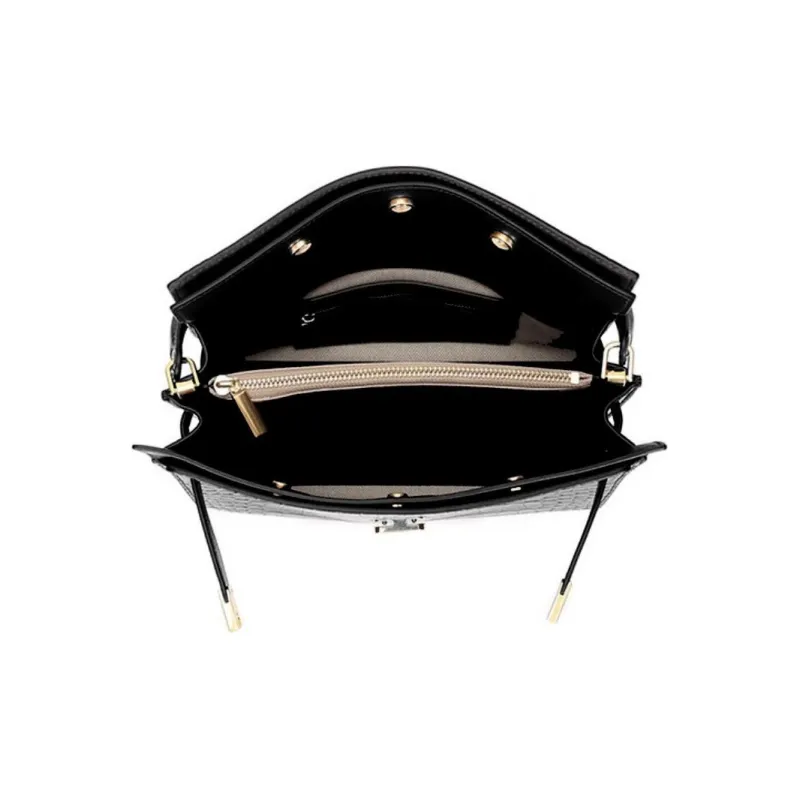TORY BURCH Lee Radziwill Goatskin One Shoulder Handbag Trumpets Women's Black-3