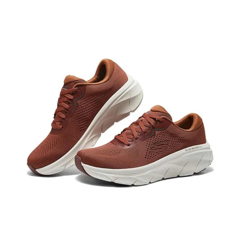 Skechers Cushioning And Breathable Low Top Casual Shoes Men's Reddish Umber-1