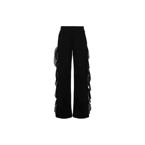 Blumarine Ruffled Cotton Track Pants