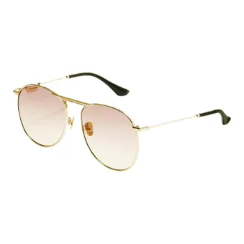 EVISU Plate And Metal Aviator Sunglasses Unisex Gold