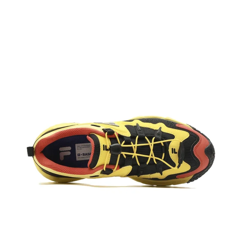 FILA FUSION KRIPTONITE Chunky Sneakers Women's Low Top Yellow/Black/Red-3