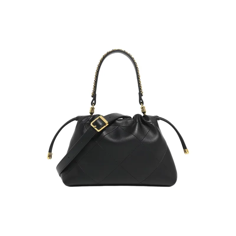 LARTIGENT Soft Leather Shoulder Bag, Crossbody Bag, Handbag Extra Mini Women's Black Milk Tea Ecru Brown-1