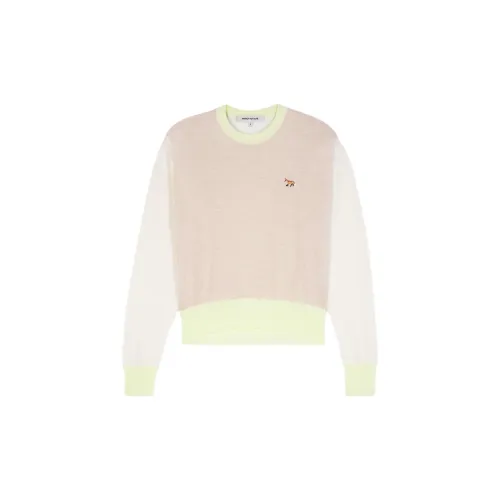 Maison Kitsune BABY FOX Series Sweaters Women's Light Beige