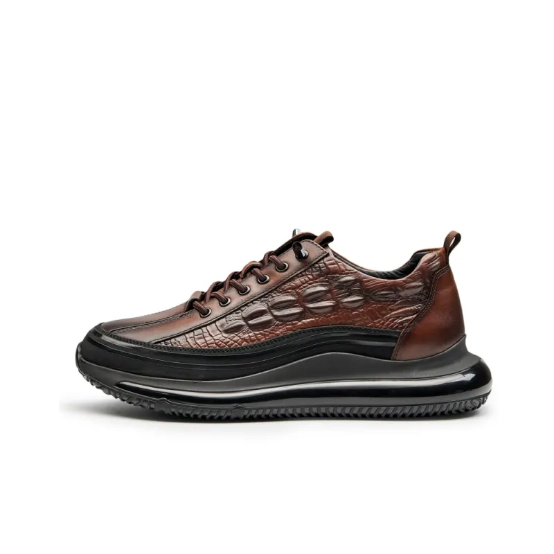 GOG Anti-Slip And Wear-Resistant Height Increasing Low-Top Casual Shoes Men's-4