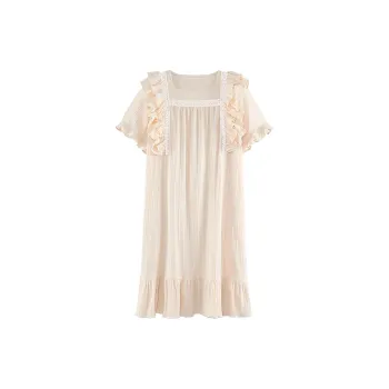 Flowers In Water Nightgown Women's Apricot Pink