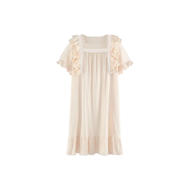 Flowers In Water Nightgown Women's Apricot Pink-0