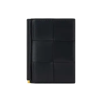 Bottega Veneta Lambskin Card Clip Card Holder Men's Black