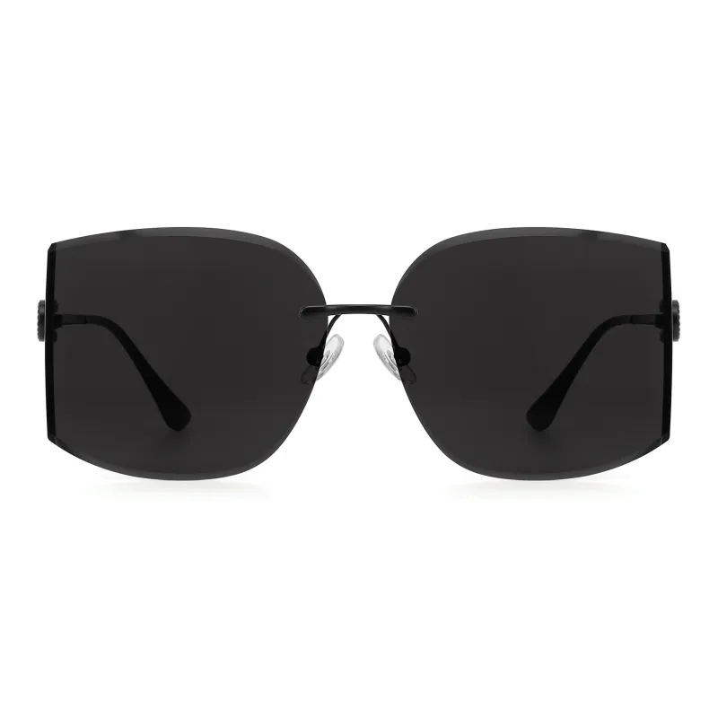PULAIS Alloy Square Sunglasses Women's Gold Frame-2