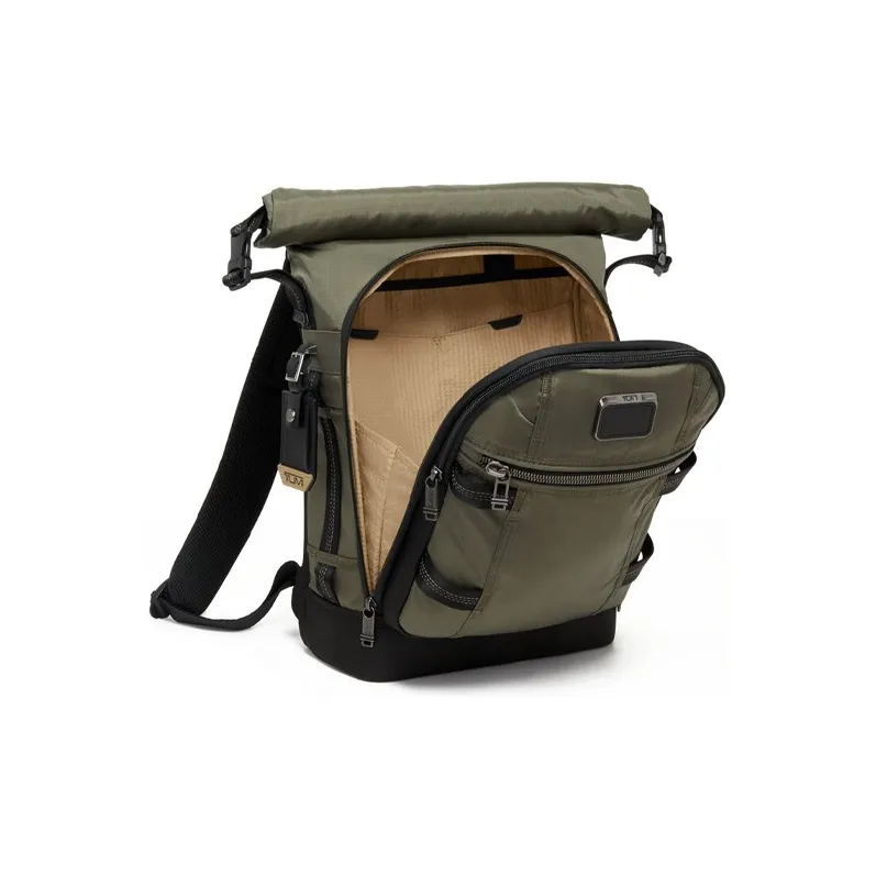 TUMI Alpha Bravo Nylon Fabric Backpack Men's Olive Green-3