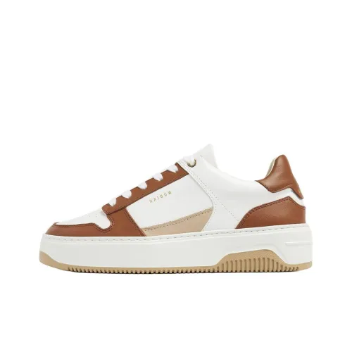 NUBIKK Skateboard Shoes Women's Low-Top White/Brown