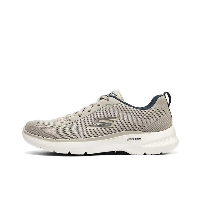 Skechers Go Walk 6 Anti Slip Wear Resistant Low Top Casual Shoes Men's Gray-0