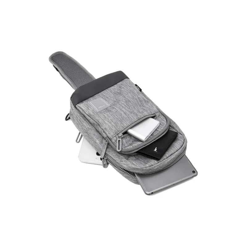 LiNing Sports Life Collection Polyester Shoulder Bag, Crossbody Bag, Sling Bag Unisex Ultimate Gray-4
