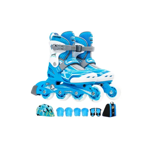 Jackets & Coats Professional Ice Skates Set Beginner's Training Lock Wheel Kids' Size Adjustable Blue