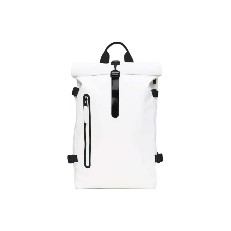 Rains Polyurethane With Canvas Backpack Large Size Unisex White-0