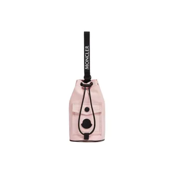Moncler Nylon Bucket Bag, Portable Crossbody Bag, Shoulder Bag Small Size Women's Pink