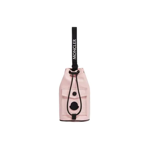 Moncler Nylon Bucket Bag, Portable Crossbody Bag, Shoulder Bag Small Size Women's Pink