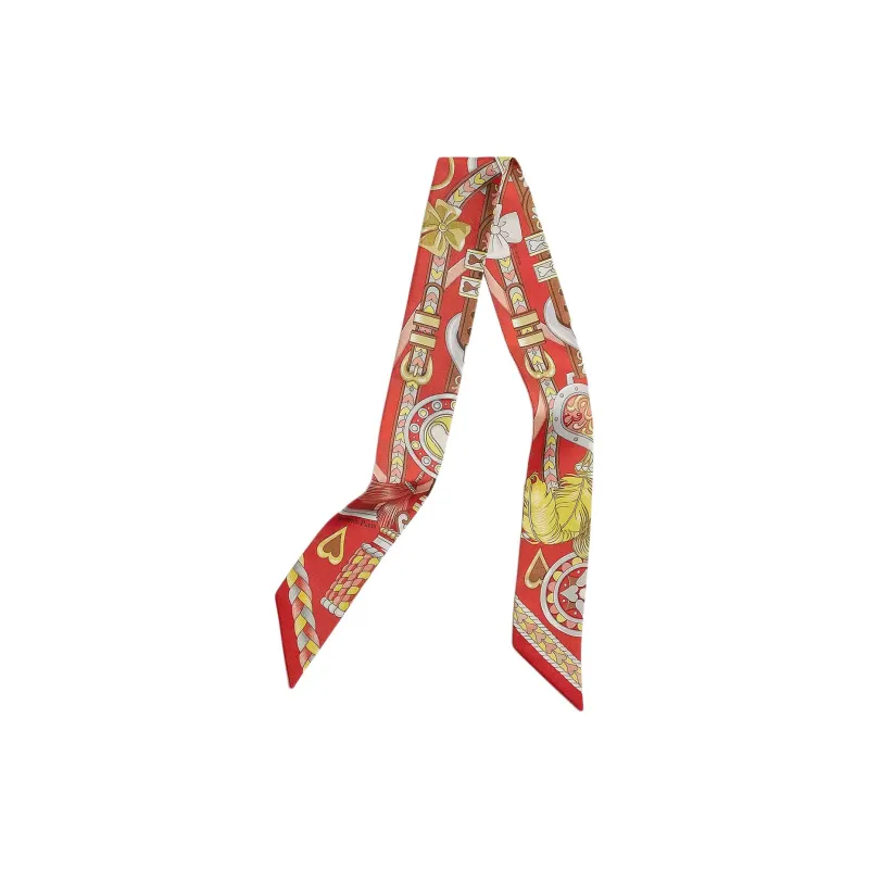 HERMES Silk Scarves Women's Red-0