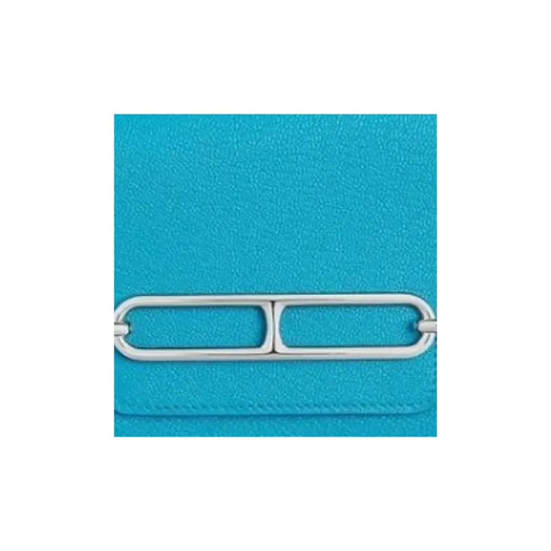 HERMES Roulis Mysore Goat Skin Fanny Pack Coin Purse Wallet Women's Blue-3