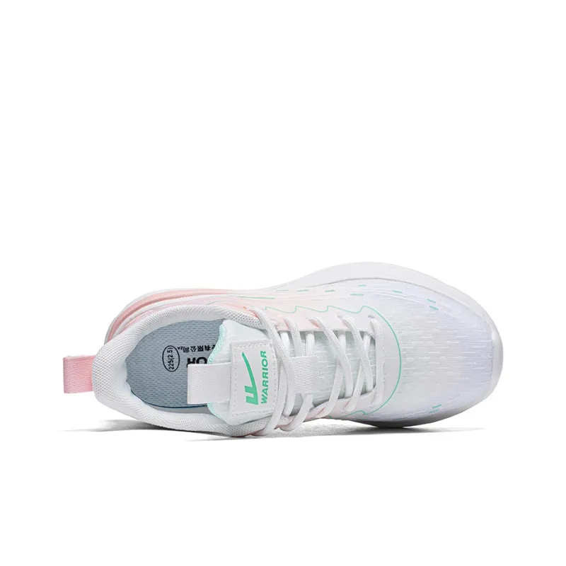 Warrior Lightweight And Breathable Low Top Casual Shoes Women's White Pink-2