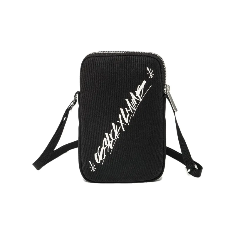 LiNing OG_SLICK Collaboration Cotton Shoulder Bag Crossbody Bag Unisex Black-4