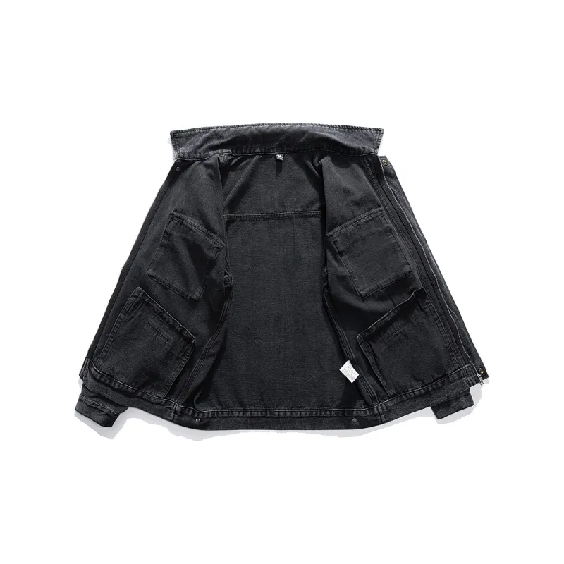 JASONWOOD Cowboy On The Run Denim Jacket Men's Modern Black-2