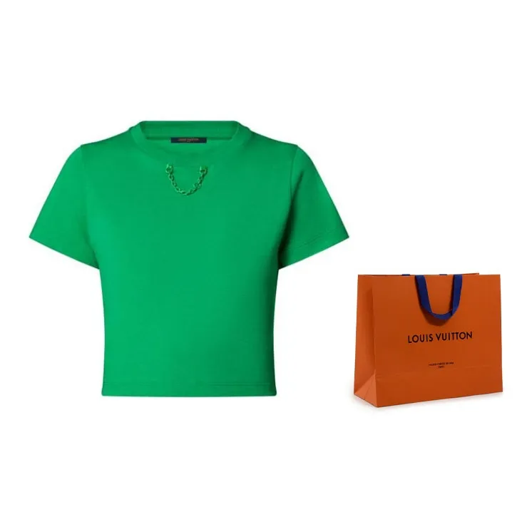 LOUIS VUITTON Regular T Shirt Women's Green-1