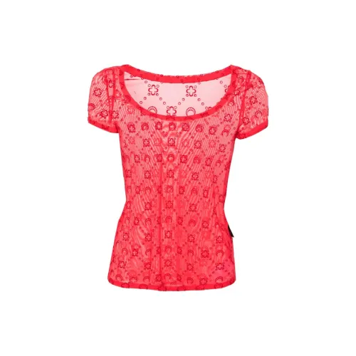 Marine Serre T-Shirts Women's Red