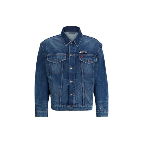 HUGO BOSS Denim Jackets Men Blue