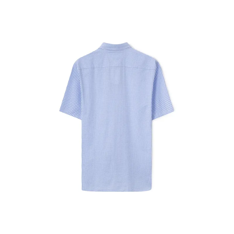 Tommy Hilfiger Short-Sleeved Shirt Men's Blue Plaid-1